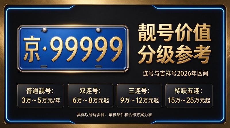 2026年闲置京牌指标价格指南示意图